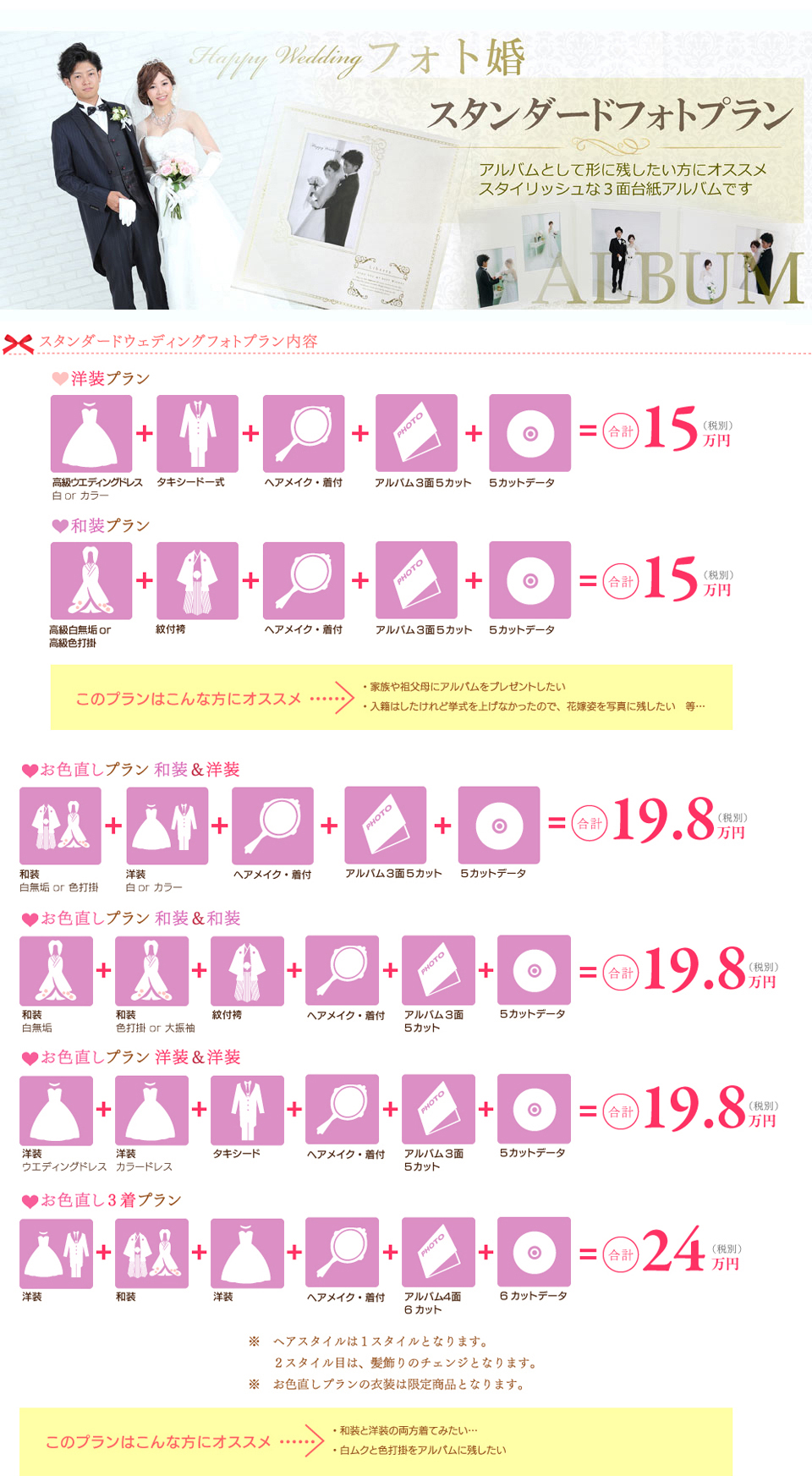 スタンダードフォトプラン